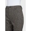 Low-rise tweed trousers