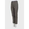 Low-rise tweed trousers