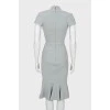 Gray dress with embossed seams