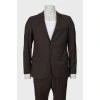 Men's brown wool suit