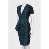 Slim fit dress with draping