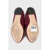 Suede ballet shoes with decor