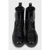 Men's black lace-up boots