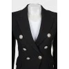 Black jacket with silver buttons