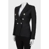 Black jacket with silver buttons