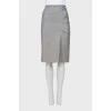 Straight-cut skirt with draping