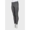 Gray leggings with perforations