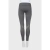 Gray leggings with perforations