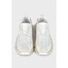 Textile white sneakers