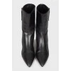 Black stiletto ankle boots