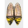 Textile shoes in animal print