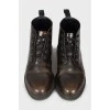 Leather dark brown boots