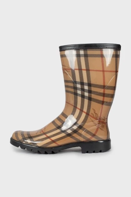 Rubber boots in signature print