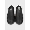 Black clogs with chunky soles