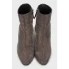 Textile boots with lurex