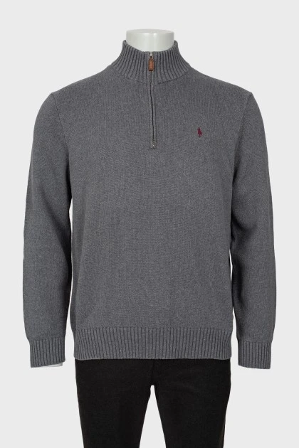 Men's gray jumper with zipper