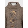 Long sweater with decor