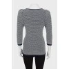 Cashmere sweater with 3/4 sleeves