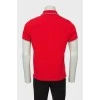 Men's red polo shirt