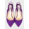 Purple suede shoes