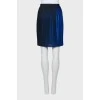 Two-tone pleated skirt