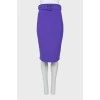 Purple skirt with a belt
