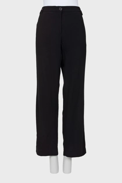 Straight-fit wool trousers