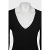 V-neck jumper with perforations