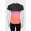 Two-color T-shirt with gradient print
