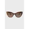 Dark brown print sunglasses 