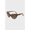 Dark brown print sunglasses 