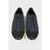 Men's sneakers with leather toe