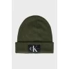 Men's green hat with brand logo