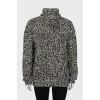 Black and white knitted sweat