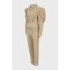 Velor suit with trousers