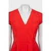 Red V-neck dress 