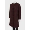 Straight-fit tweed coat