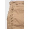 Beige skirt with pockets