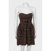 Woven dress with ties 