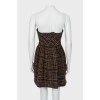 Woven dress with ties 