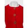 Cashmere cardigan with logo buttons