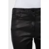 Tapered leather trousers