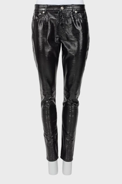 Black pants with silver hardware
