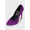 Purple suede shoes 