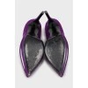 Purple suede shoes 