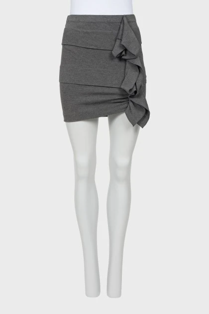 Gray skirt with frill
