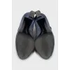 Dark blue woven booties 