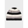 Striped wool hat