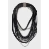 Multi-layer textile necklace