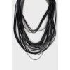 Multi-layer textile necklace